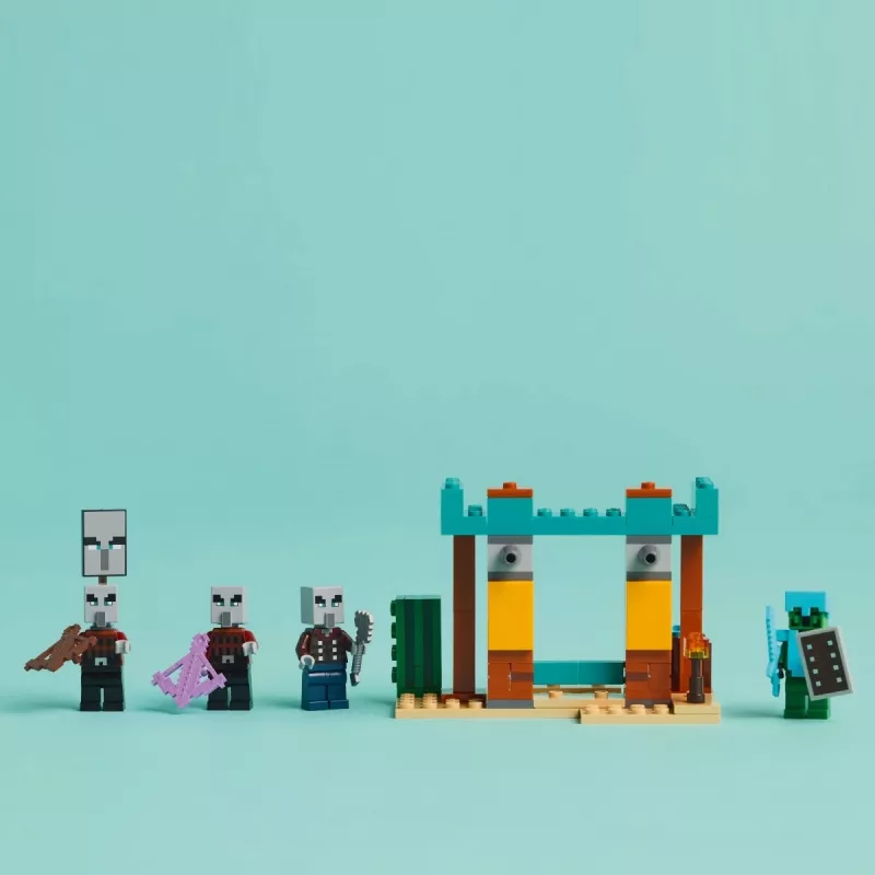 LEGO Bauset Die Illager-Wüstenpatrouille 21267 – Minecraft Spielset, 105 Teile, 4 Minifiguren, 80×60×110 mm