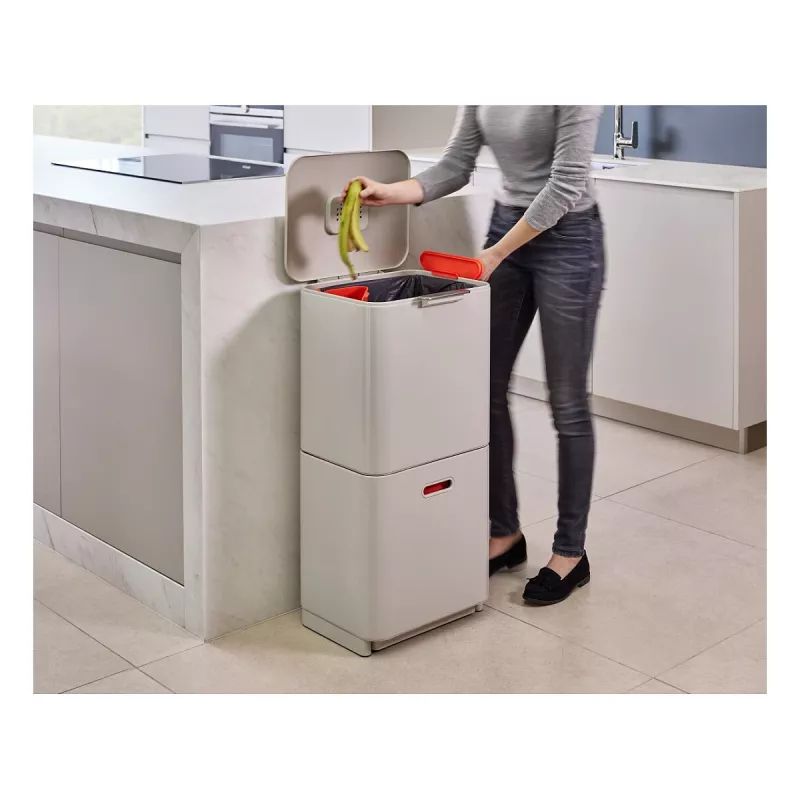 Joseph Joseph Abfalleimer Totem 60 L steingrau