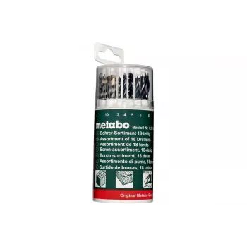 Bohrersatz Metabo 627190000 — 18-teilig, HSS und titanbeschichtet