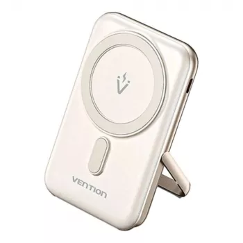 Powerbank Vention 10000mAh Magnetic Wireless 20W — 10000 mAh, 3 A Ausgang, USB-C, weiß