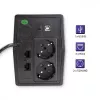 Qoltec Monolith USV (unterbrechungsfreie Stromversorgung) Doppelwandlung (Online) 1 kVA 600 W 2 Schuko-Steckdosen