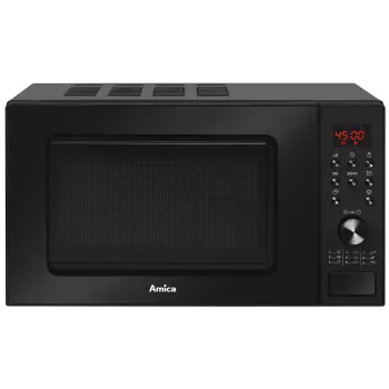 Amica AMGF20E1GB Mikrowelle Flachbett-Mikrowelle mit Grill 20 L 700 W Schwarz