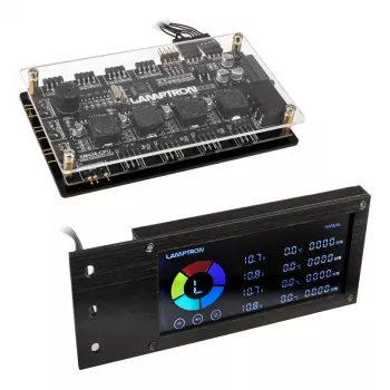 Lamptron SM436 PCI Lüfter- und RGB-LED-Controller, schwarz