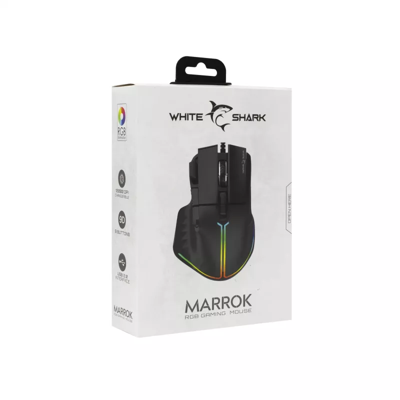 Maus White Shark MARROK Schwarz USB Type-A