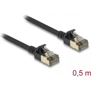 Netzwerkkabel DeLOCK RJ45 Cat.8.1 0,5 m Schwarz