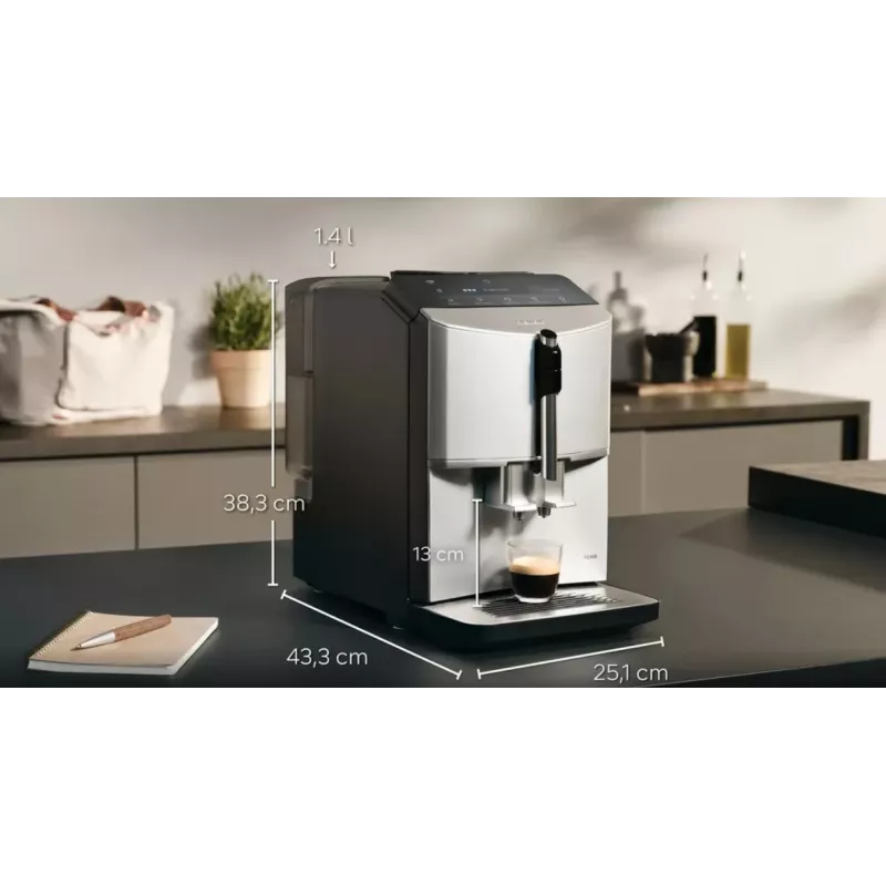 Siemens TF303E01 EQ300 Espressomaschine (silber; 1300W)