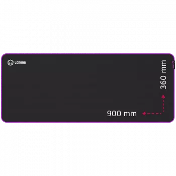 Lorgar Main 319, Gaming-Mauspad, Hochgeschwindigkeitsoberfläche, Lila Anti-Rutsch-Gummibasis, Größe: 900 mm x 360 mm x 3 mm, Gewicht 0,6 kg