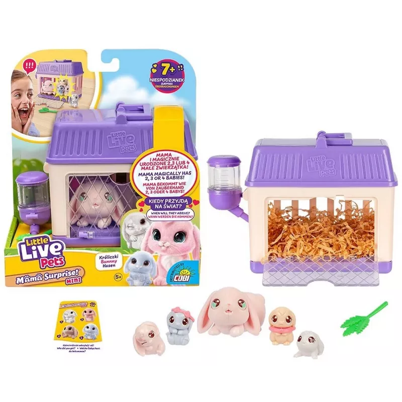 Interaktives Spielzeug Cobi Little Live Pets Mama Surprise Mini Bunny MO-26625, kleine interaktive Figur