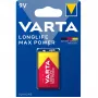 VARTA Alkaline Batterie Max Tech, E-Block (9V/6LR61) 9,0 Volt, Maße: (B)26,5 x (T)17,5 x (H)48,5 mm, - 1 Stück (04722 101 401)