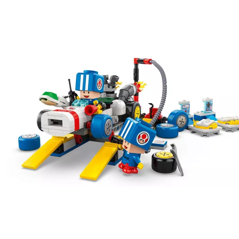 Konstruktionsspielzeug LEGO-Set 72035 Super Mario Mario Kart Toads Werkstatt, interaktive Level und Figuren