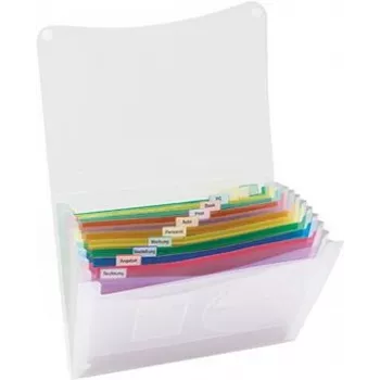 Ordner Soennecken 370682300 A4, 13 Taschen, transluzentes Polypropylen