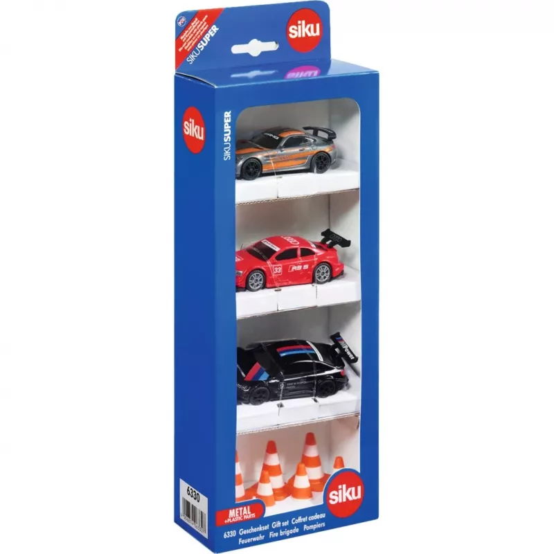 Siku Geschenkset Rennen, Fahrzeug- & Schienenset, 3 Jahr(e), Kunststoff, Metall, Mehrfarbig