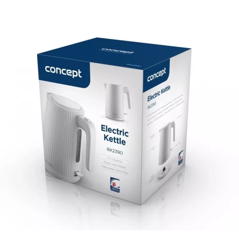Wasserkocher Concept Solution RK2390, Kunststoffgehäuse, 1,7 L, weiß