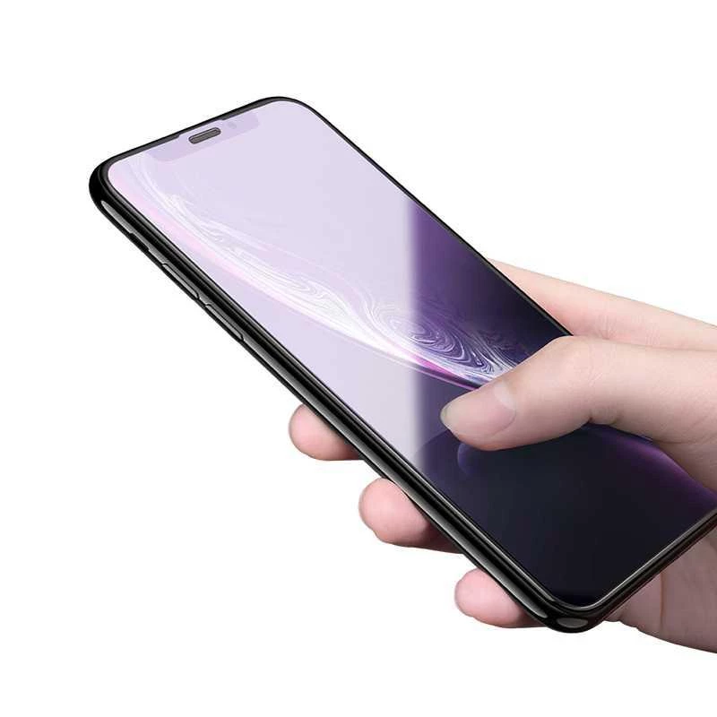 Tempered Glass Screen Protector Devia Van Anti-blue Ray für iPhone XR 6.1, schwarz