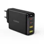 CHOETECH GaN 140W 4‑Port-Ladegerät — 2x USB‑C, 2x USB, schwarz (PD6005)