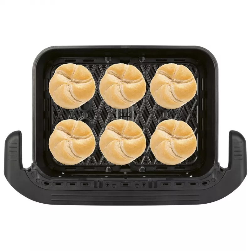 ProfiCook PC-FR 1313 H Doppel-Heißluftfritteuse, 10 L, 2400 W, schwarz/Edelstahl