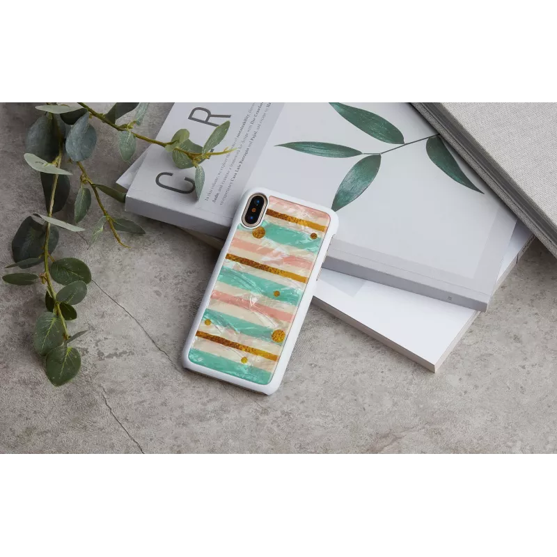 Smartphone-Hülle iKins für iPhone XS / iPhone XS Max – pop mint Schwarz