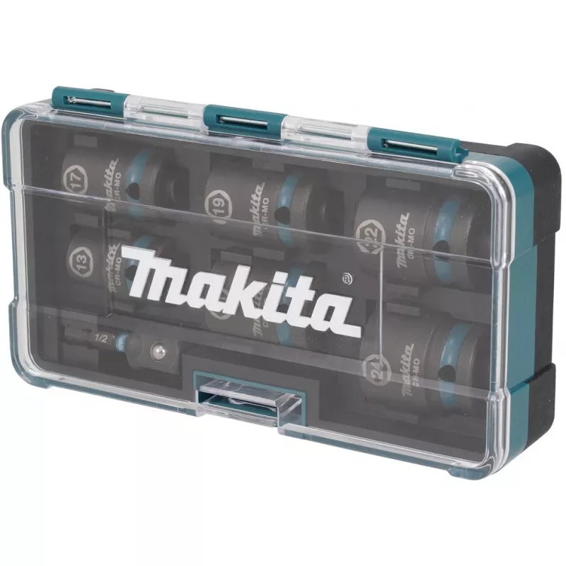 Makita E-16592 Schlagschrauber-Steckschlüssel Steckschlüsselsatz Schwarz, Türkis