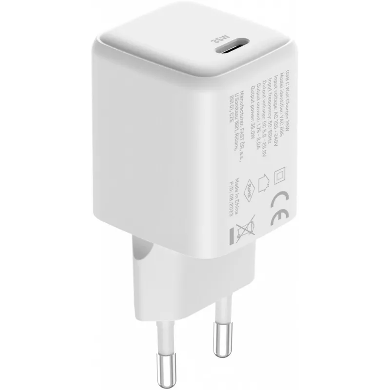 USB-C 35W 3A Power Delivery 3.0 QC 3.0 Wandladegerät Weiß