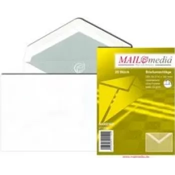 Briefumschlag MAILmedia C6 114x162 mm weiß gummiert ohne Fenster 72 g/m²