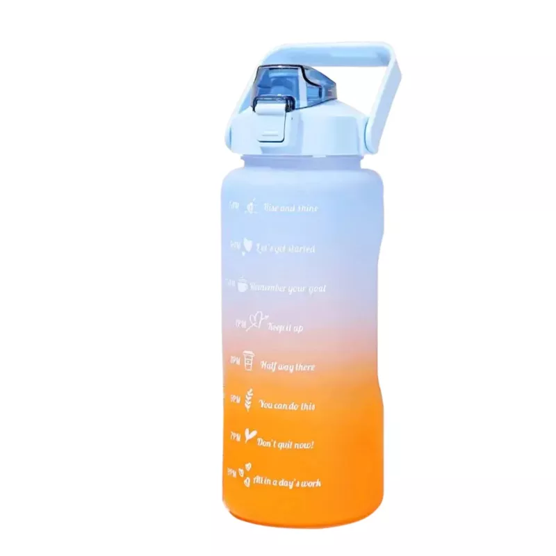 Extralink Motivations-Trinkflasche, 2000 ml Sport-Trinkflasche, Blau-Orange, BUT-993