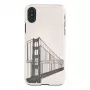 Handyhülle man and wood für iPhone X/XS, Handbrücken-Design, schwarz