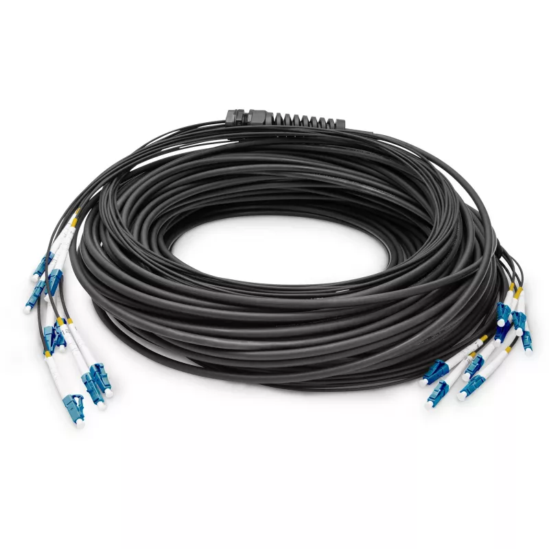 DIGITUS Vorkonfektionierte Fibre Optic Universal Breakout Kabel, Singlemode OS2, 8 Fasern, LC/UPC - LC/UPC