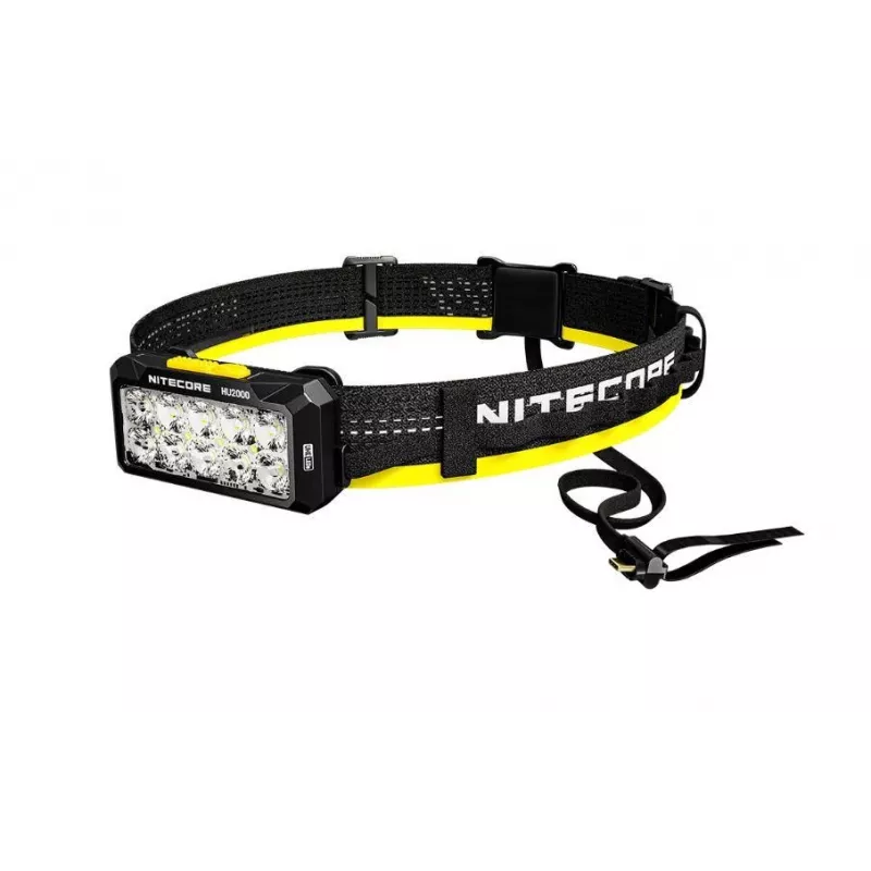Stirnlampe Nitecore HU2000, 10 LEDs, USB-wiederaufladbarer Lithium-Ionen-Akku, Aluminium+Polycarbonat, IP68 wasserdicht