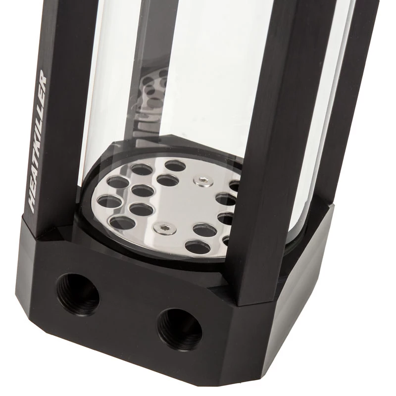 Watercool Heatkiller Flüssigkühlungs-Ausgleichsbehälter 0,375 L schwarz/transparent 70×70×198,5 mm