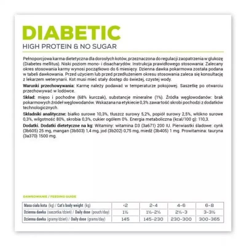 VET EXPERT Veterinary Diet Diabetic Cat - Nassfutter für Katzen - 100g