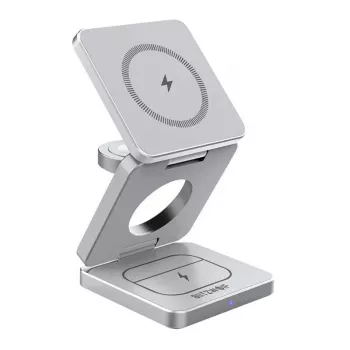Kabelloses Ladegerät BlitzWolf BW-IW30 3-in-1-Schnellladestation für iPhone und Samsung, kabelloses Laden von 3 Geräten