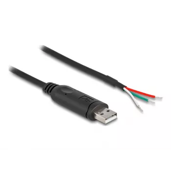 DELOCK Adapterkabel USB 2.0 Typ-A auf seriell RS-485 2 m Schwarz