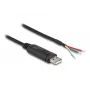 DELOCK Adapterkabel USB 2.0 Typ-A auf seriell RS-485 2 m Schwarz