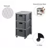 Aufbewahrungseinheit mit Schubladen Rotho Country 3 Schubladen Anthrazit Polypropylen 325×375×712 mm mit Rollen