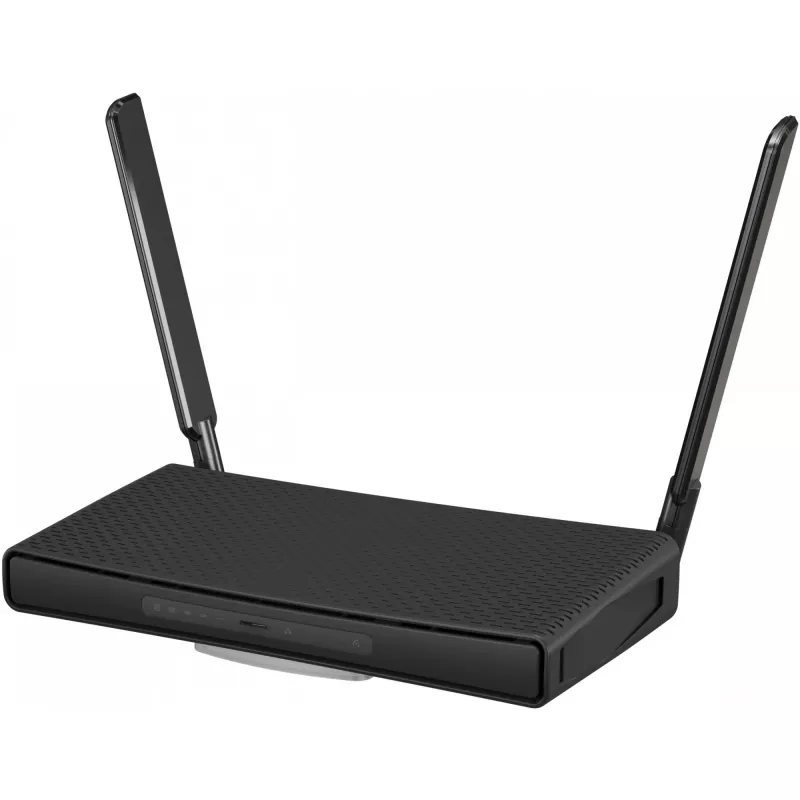 Tischrouter MikroTik hAP ac³ Dualband Wi‑Fi 5, Qualcomm IPQ4019 719 MHz, 5x Gigabit RJ‑45, 1x USB, PoE, 2 externe Antennen, schwarz