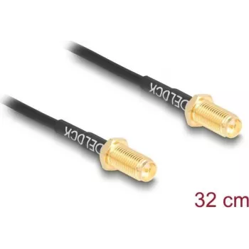 Koaxialkabel DELOCK 90893 RG-174 0,32 m RP-SMA auf RP-SMA Schwarz