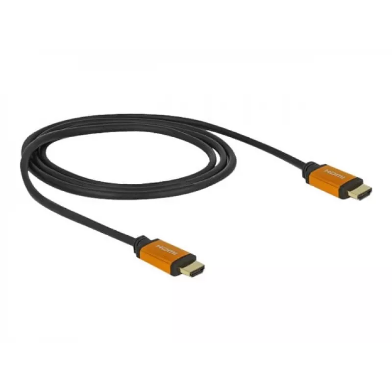 HDMI-Kabel DeLOCK 85727 1m Typ A Stecker auf Stecker Schwarz Gold