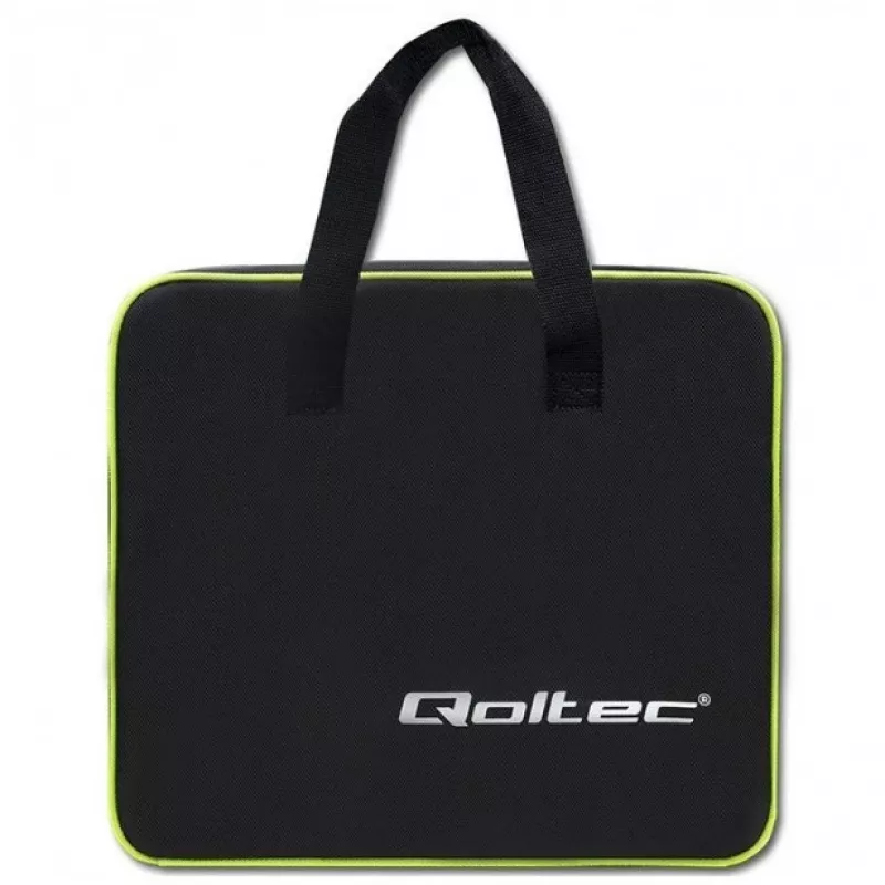Qoltec 52465 Mobile Ladegerät für Elektroauto 2-in-1 Typ2 mit Regelung | 3,5 kW | 230 V | LCD | Tragbar | Wallbox | 5 m