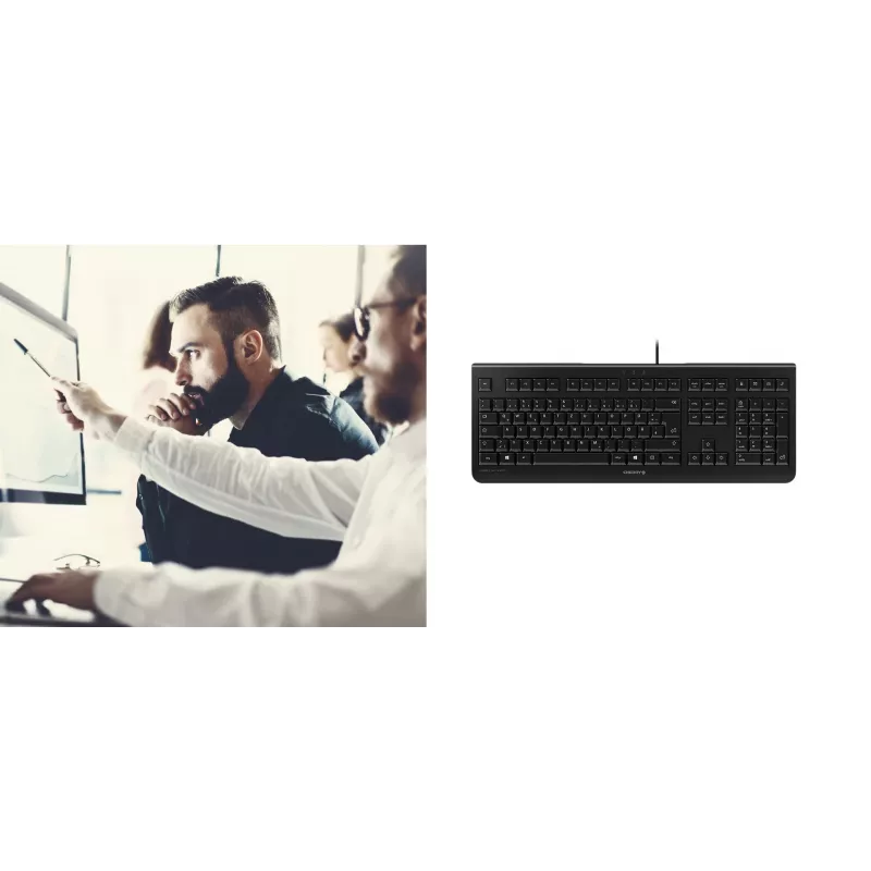 CHERRY KC 1000 Tastatur Home USB Schweizer Layout Schwarz