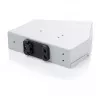 Hutschienen-Glasfaserspleißverteiler DIGITUS DN-96893 — abgewinkelt, 6 SC DX / LC Quad, Aluminium, grau