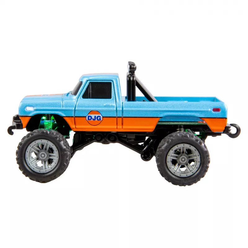 Funkgesteuerter Amewi Monster Truck DieCast 1:64 RTR, blau/orange