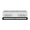 Freistehender Gasherd Gorenje GG6A10WFFM, weiß, 4-Flammen-Kochfeld, 72 L Gasbackofen, Drehregler vorne