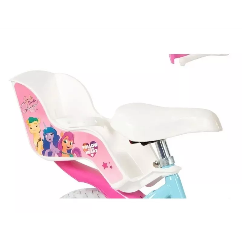 Kinderfahrrad Toimsa 1297 mit 12-Zoll-Schaumstoffrädern, 4 Rädern, Korb, Kettenschutz, Schutzblechen — My Little Pony