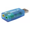 USB Externe Soundkarte Gembird Virtus2 — USB-Schnittstelle, 3,5 mm Kopfhörer, blau transparent