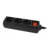 Gembird EG-PSU3F-01 Überspannungsschutz Schwarz 3 AC-Steckdosen 230 V 0,6 m