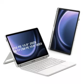 Folio-Hülle mit Bluetooth-Tastatur Inateck N0064 für Samsung Galaxy Tab S10 FE/S9 FE/S9 27,9 cm (11 Zoll) QWERTZ, 2 Ständer-Modi, 500 mAh