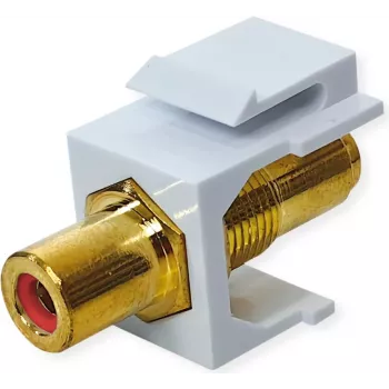 VALUE ROLINE Keystone-Kupplung RCA geschirmt Kunststoff Rot (25.99.8213)