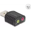 DeLOCK 65964 Kabel-Adapter USB Typ-A 3,5 mm Schwarz