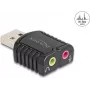DeLOCK 65964 Kabel-Adapter USB Typ-A 3,5 mm Schwarz