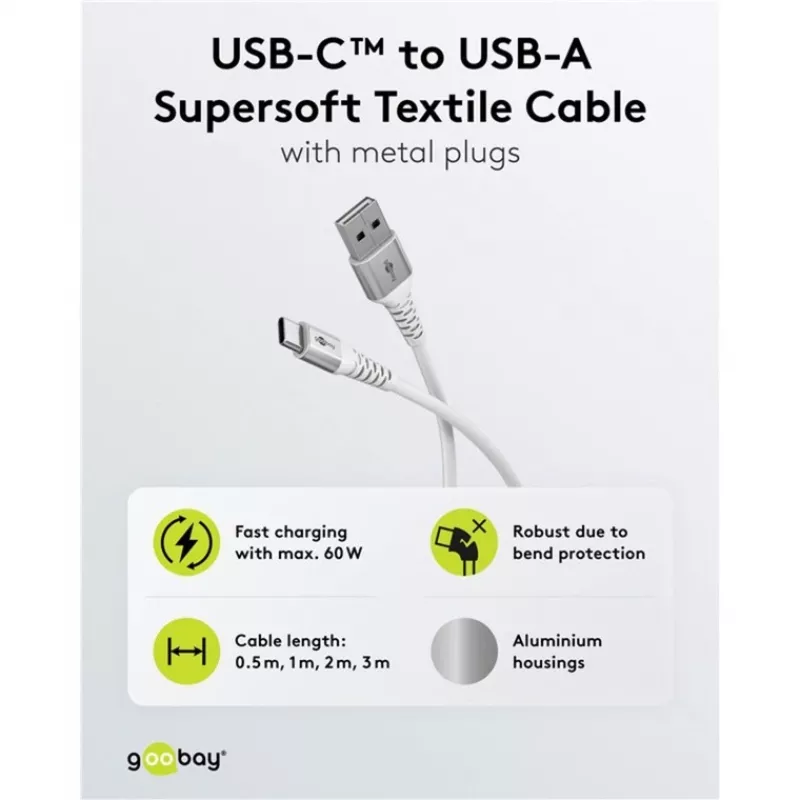 Goobay 74530 USB-Kabel Weiß